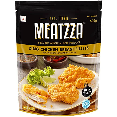 Meatzza Zing Chicken Breast Fillets, Authentic International Recipe 500 g